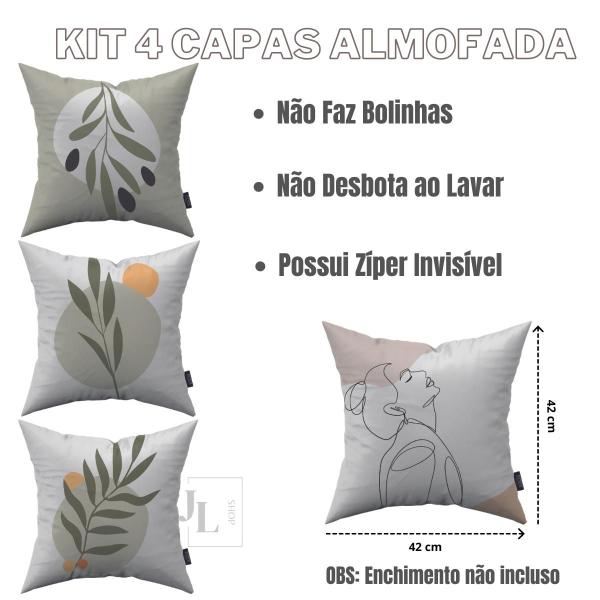 Imagem de Capas De Almofada Decorativas Estampas Modernas 42cmx42cm 