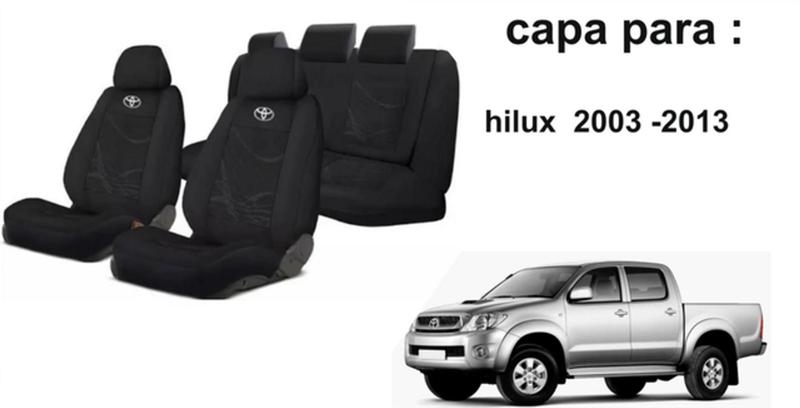 Imagem de Capas de Assentos Hilux 03-13 + Volante + Chaveiro