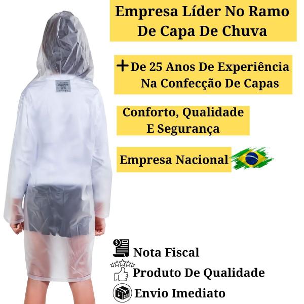 Imagem de Capas De Chuva Infantil Menina Menino Escolar Dia a Dia Passeio Impermeável