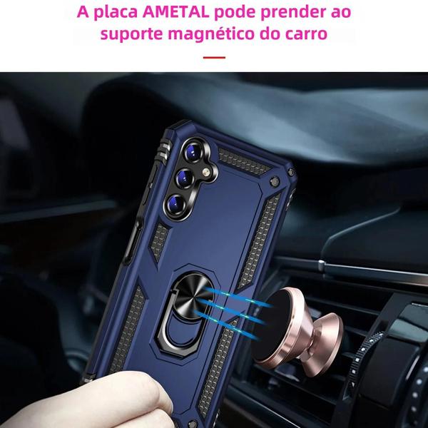 Imagem de Capas de Proteção Samsung Galaxy A15/A24/A34/A54/A04 - Capa Traseira com Anel Metálico e Resistente a Choques