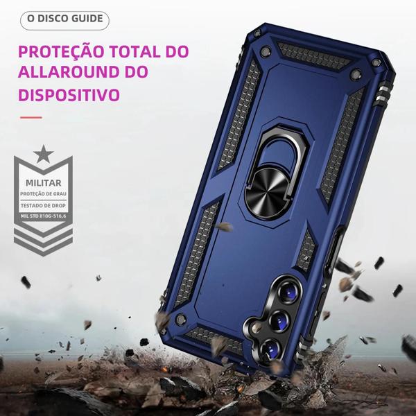 Imagem de Capas de Proteção Samsung Galaxy A15/A24/A34/A54/A04 - Capa Traseira com Anel Metálico e Resistente a Choques