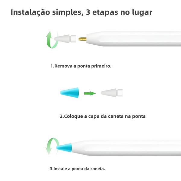 Imagem de Capas de Silicone para Apple Pencil 1ª e 2ª Geração - Cores Sortidas