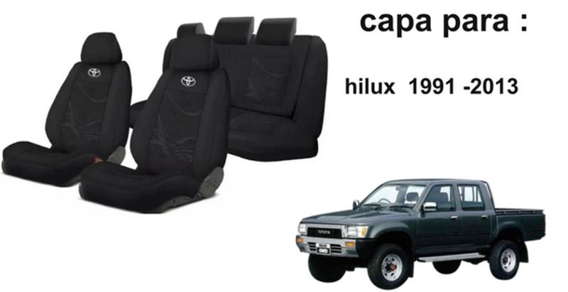 Imagem de Capas de Tecido Estilizado Hilux 1991-03 + Volante + Chaveiro