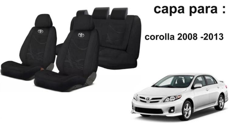 Imagem de Capas Estofado Customizadas Personalizado Tecido Corolla 08-13 + Volante + Chaveiro