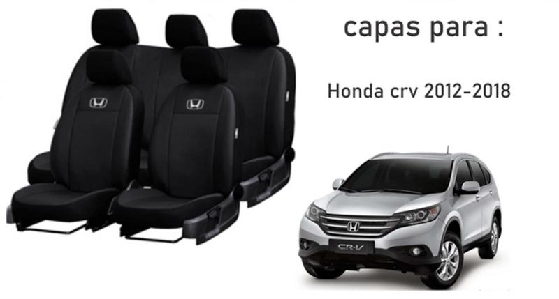 Imagem de Capas Luxo Exclusivas Honda CR-V 2012-2018 + Volante + Chaveiro