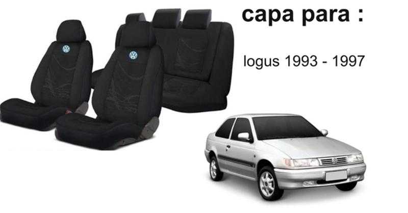 Imagem de Capas Sofisticadas para Bancos Logus 1993-1997 + Volante de Destaque + Chaveiro VW