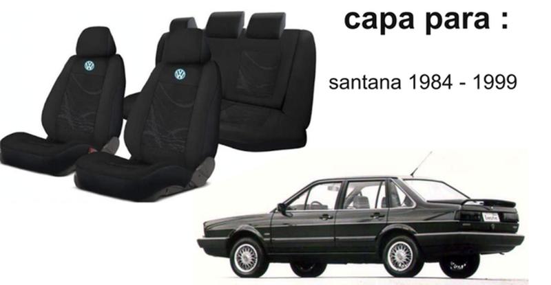 Imagem de Capas Sofisticadas para Bancos Santana 1994-2006 + Volante Exclusivo + Chaveiro VW Original