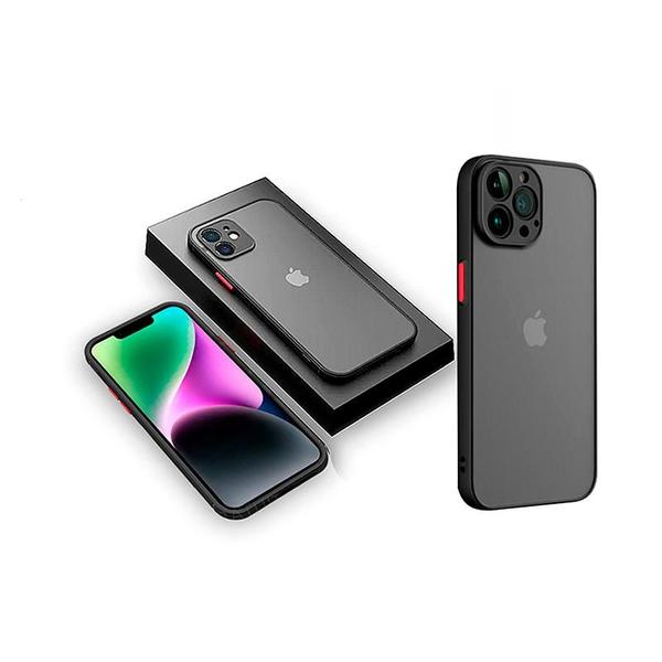Capinha Anti-queda Compatível com iPhone 13 Pro Fosca Translúcida - Genérica
