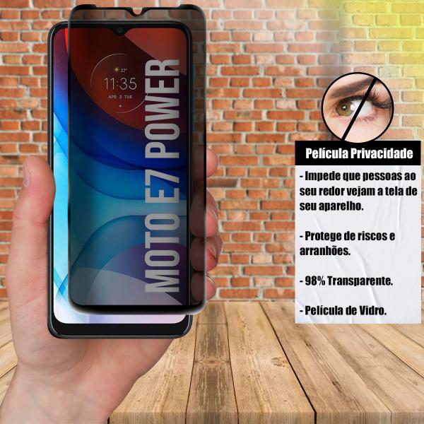 Imagem de Capinha Anti-shock + Película Privacidade P/ Moto E7 Power XT2097 6.5 - Cell In Power25