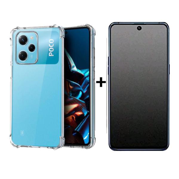 Imagem de Capinha Capa  Anti Impacto Compatível Para Xiaomi MI Poco X5 Pro + Película Hidrogel Fosca