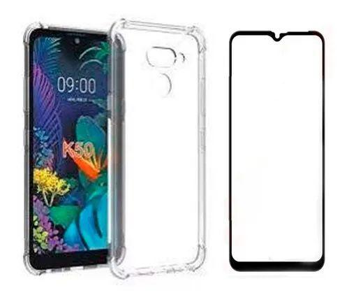 Imagem de Capinha Capa Transparente + Película Vidro 3D Para  LG K50