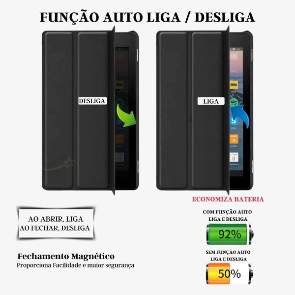 Imagem de Capinha Case Couro Premium Tablet Fire Hd 7 (2017)+ Película