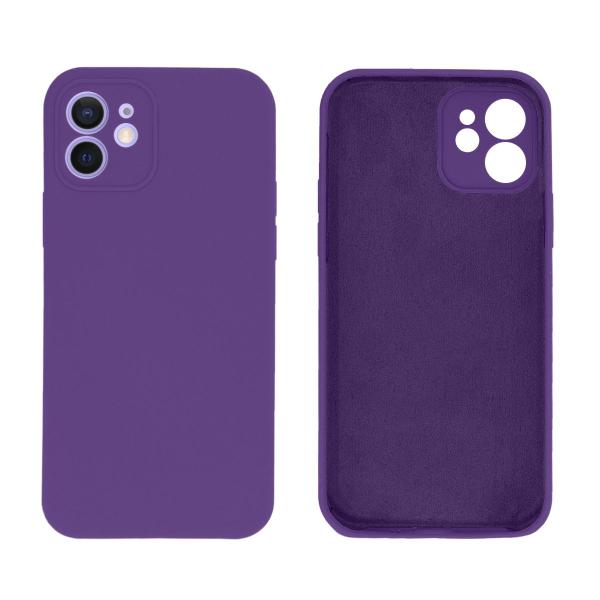 Imagem de Capinha compatível com iPhone 12 em  Silicone Aveludado com Proteção Câmera