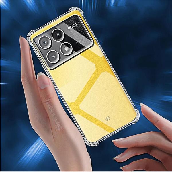 Imagem de Capinha de Silicone TPU Transparente e Anti-Choque para Xiaomi Poco X6 Pro 5G, X5, X4, X3 Pro (com NFC)