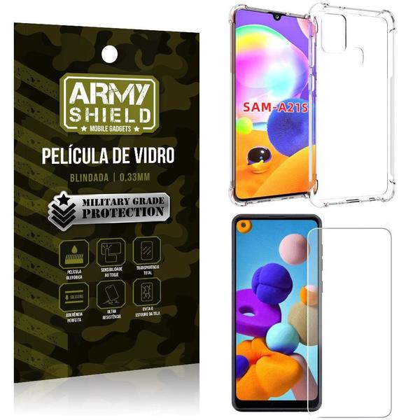 Imagem de Capinha + Película de Vidro Blindada Galaxy A21s - Armyshield