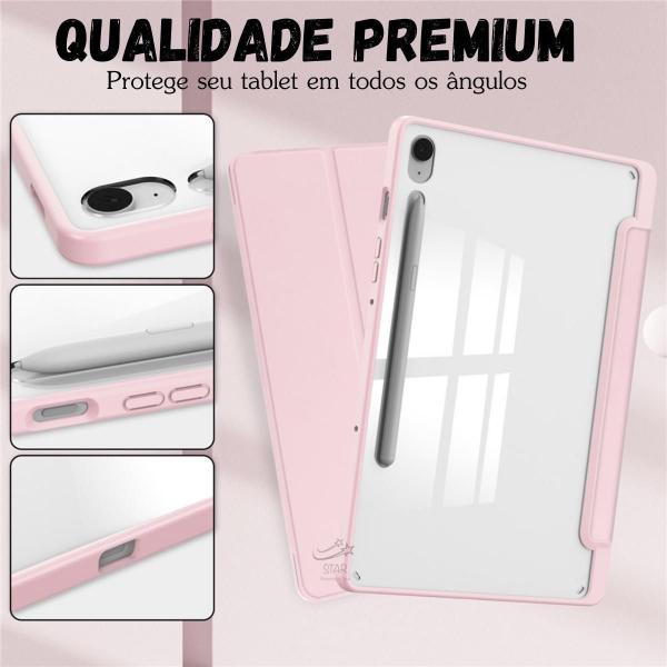 Imagem de Capinha + Película Vidro Tablet Samsung S9 Rosa Claro