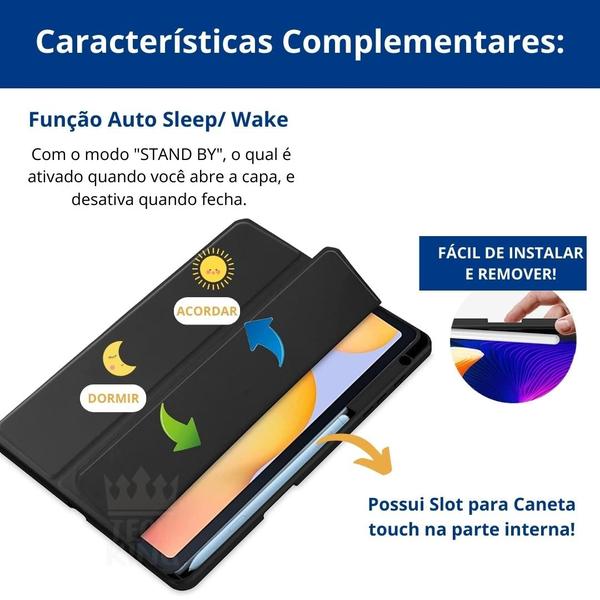 Imagem de Capinha Slot Caneta Acrílico + vidro Para Tab S6 Lite P619