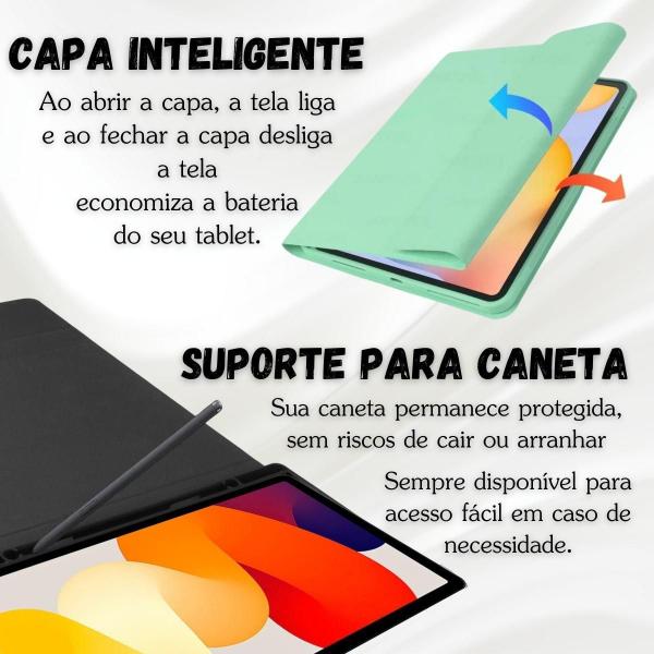 Imagem de Capinha Smart Teclado Magnético Para Tablet Redmi Pad Se