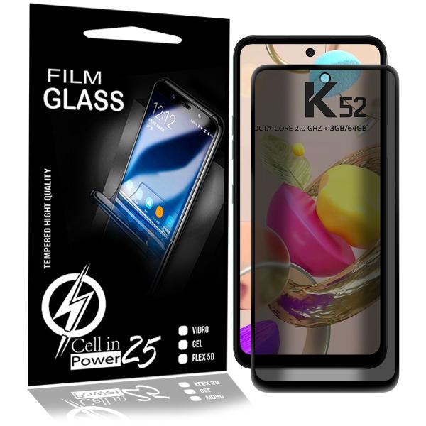 Imagem de Capinha Transparente + Película Privacidade Para LG K52 LMK420BMW - Cell In Power25