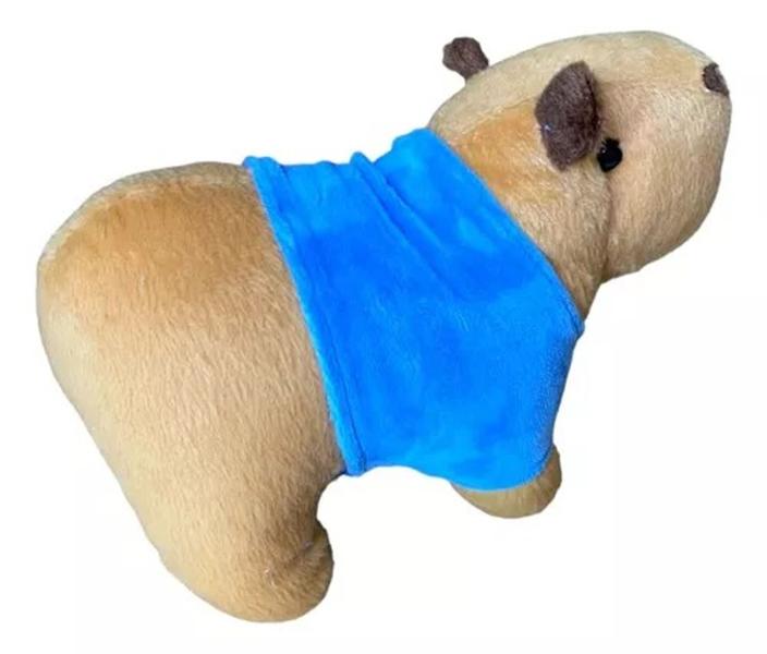 Imagem de Capivara com roupa de pelúcia filó brinquedo decoração de festa 25cm