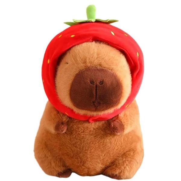 Imagem de Capivara Kawaii de Pelúcia - Brinquedo Fofo com Design de Saco de Tartaruga