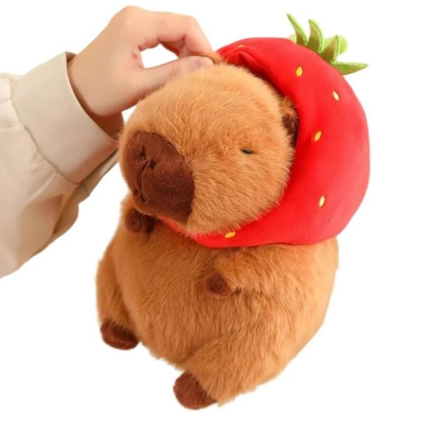 Imagem de Capivara Kawaii de Pelúcia - Brinquedo Fofo com Design de Saco de Tartaruga