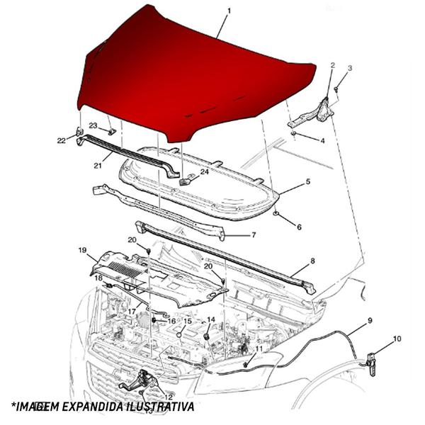 Imagem de Capo Do Motor Pecas Genuinas Gm Chevrolet S10 2012 A 2016 52085777