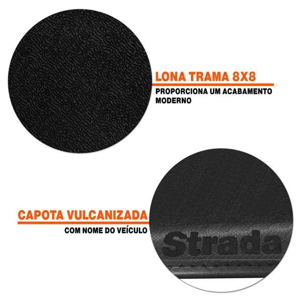 Imagem de Capota Marítima Fiat Strada 1997 a 2013 Cabine Simples Sem Estepe Com Gancho Sem Grade Trek Extreme