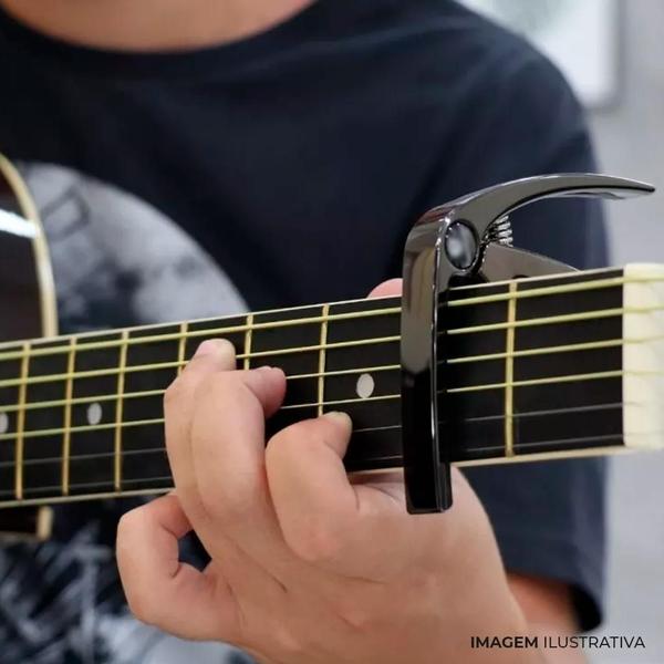 Capotraste Braçadeira Profissional Em Alumínio Violão - MXT Imagem de Capotraste Braçadeira Profissional Em Alumínio Violão