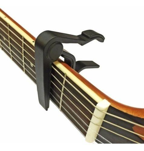 Imagem de Capotraste Braçadeira Violão Guitarra Dolphin Metal Preto