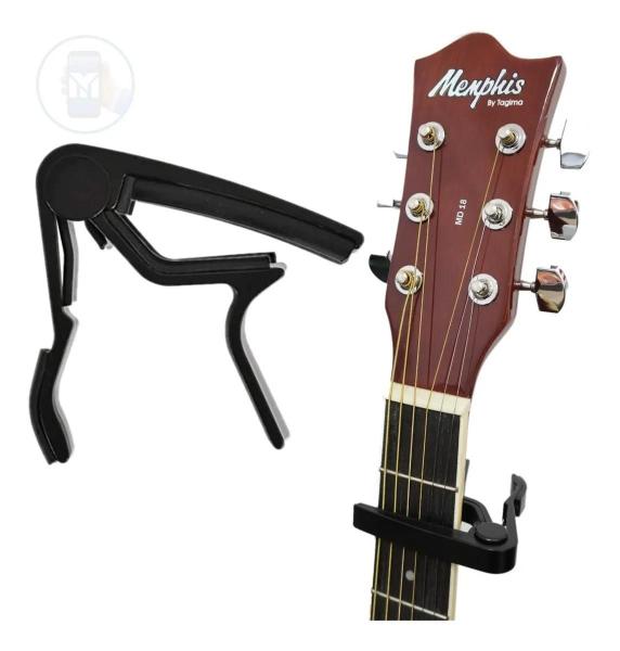 Imagem de Capotraste Braçadeira Violão Guitarra Preto