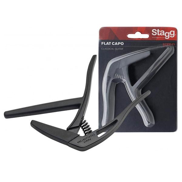 Capotraste Flat Para Guitarra e Violão SCPX-FL-BK - Stagg Imagem de Capotraste Flat Para Guitarra e Violão SCPX-FL-BK - Stagg
