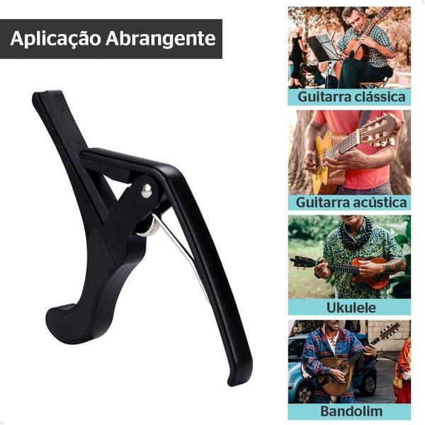 Capotraste Lorben Haste Longa Violão Guitarra Ukulele Viola Imagem de Capotraste Lorben Haste Longa Violão Guitarra Ukulele Viola