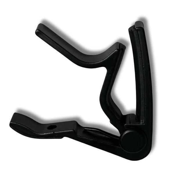 Capotraste para Violão Aço Metal Alumínio Preto Turbo Imagem de Capotraste para Violão Aço Metal Alumínio Preto Turbo