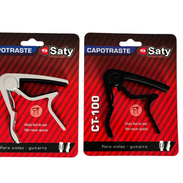 Capotraste Premium Resistente à ferrugem P/ Violão Guitarra - Saty Imagem de Capotraste Premium Resistente à ferrugem P/ Violão Guitarra