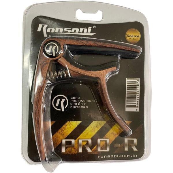 Capotraste Ronsani Violão Nylon Pro R Deluxe Wood - 0517 Imagem de Capotraste Ronsani Violão Nylon Pro R Deluxe Wood - 0517