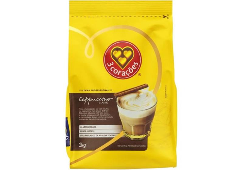 Imagem de Cappuccino 3 Corações Classic Istantaneo Soluvel 1Kg Vending