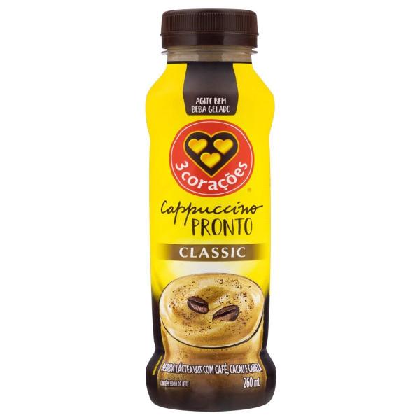 Cappuccino 3 Corações Pronto Classic 260mL Imagem de Cappuccino 3 Corações Pronto Classic 260mL
