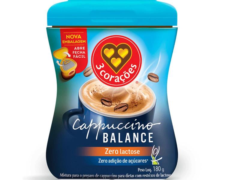Imagem de Cappuccino Balance 3 Corações Zero Lactose Zero Açucar 180G