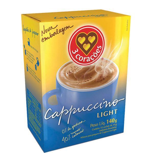 Imagem de Cappuccino Light 10 Sachês 3 CORAÇÕES 140g