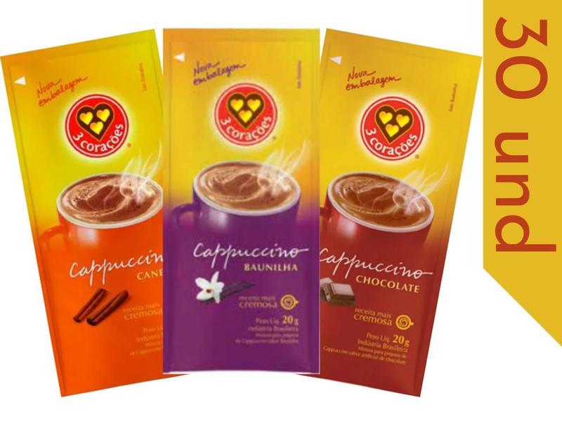 Imagem de Cappuccino Sache Chocolate Canela Baunilha 3 Corações- 30Und