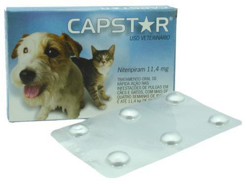 Imagem de Capstar 11,4mg 6 comp antipulgas Cães e Gatos - Elanco