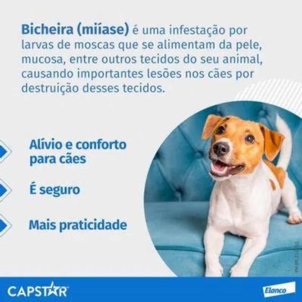 Imagem de Capstar 57mg: antipulgas para cães de 11,4 a 57 kg 6 comprimidos