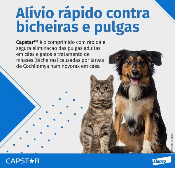 Imagem de Capstar Antipulgas Para Gatos E Cachorro  1cp Ação Rápida