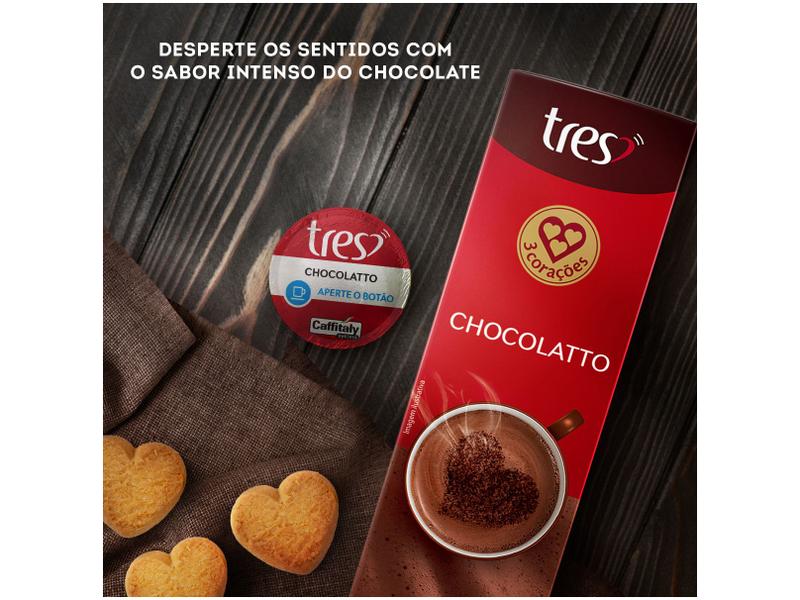 Cápsula Chocolatto TRES 3 Corações 10 Cápsulas Imagem de Cápsula Chocolatto TRES 3 Corações 10 Cápsulas