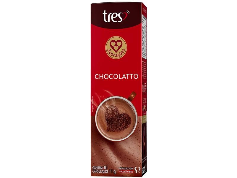 Cápsula Chocolatto TRES 3 Corações 10 Cápsulas Imagem de Cápsula Chocolatto TRES 3 Corações 10 Cápsulas