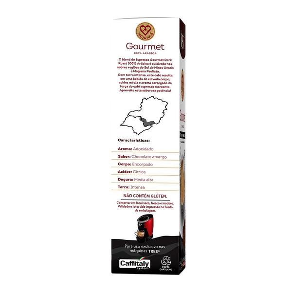 Cápsula de Café Espresso Gourmet Dark Roast TRES 3 Corações Imagem de Cápsula de Café Espresso Gourmet Dark Roast TRES 3 Corações
