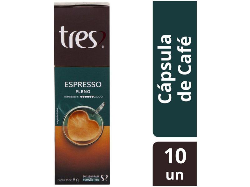 Imagem de Cápsula de Café Espresso Pleno TRES 3 Corações - 10 Cápsulas