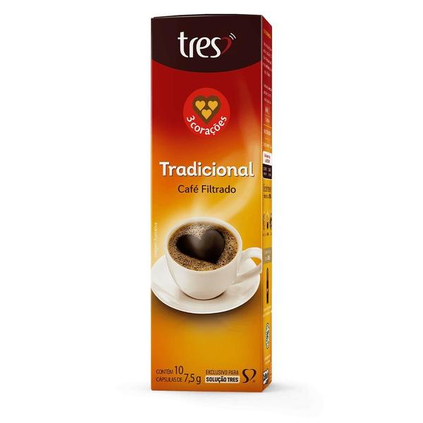 Cápsula de Café Filtrado TRES 3 Corações Imagem de Cápsula de Café Filtrado TRES 3 Corações