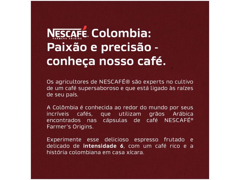 Imagem de Cápsula de Café Frutado e Delicado Nescafé Expresso Arábica Colombia Farmers Origins 10 Cápsulas